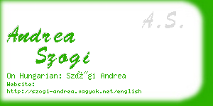 andrea szogi business card